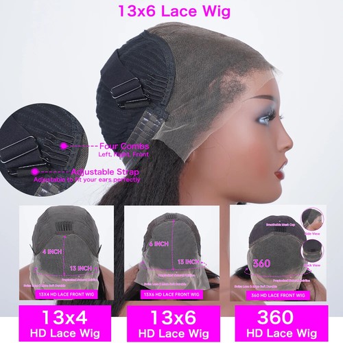 Frontal Wig Loose Deep Wave Wigs Curly Human Hair Deep Water Wave Lace Front Wig - Picture 6 of 13