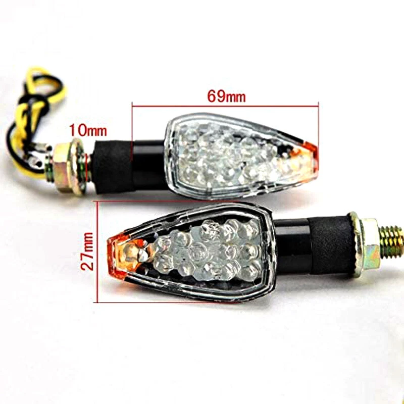 4x Motorcycle LED Turn Signals Indicator Amber Lights Blinker For Honda CB500F - Image 2 of 4