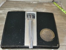 Borg Retro MCM Atomic Vintage Black And Silver Bathroom Scale