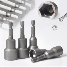 CRV Hex Nut With or No Magnetic Driver Socket Wrench 1/4" Impact Drill Bits 65mm