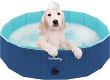 Dog Pool, Foldable Dog Pools for Large Dogs Portable Pet Pool Kiddie Pool Doggie