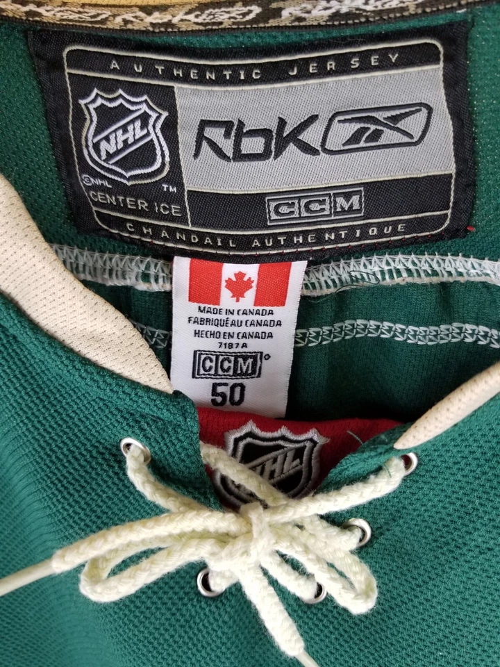 VINTAGE MINNESOTA WILD #20 SUTER FIGHT STRAP NHL REEBOK HOCKEY JERSEY SZ 50 - Image 3 of 4