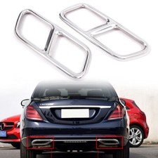 Exhaust Muffler Tip Tailpipe Cover Trim for Mercedes Benz S Class W222 2018-2024