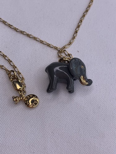 J. Crew Necklace Gray Elephant Pendent 