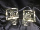 VILLEROY & BOCH SIENA set of 2 CRYSTAL CANDLESTICKS 6” BEAUTIFUL!! — photo 3