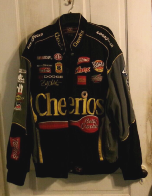 Bobby LaBonte CHEERIOS Black 3X Nascar Jacket JH Design Petty