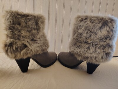 Avenue Wms Faux Fur Gray Fashion Boots Mandy 8W