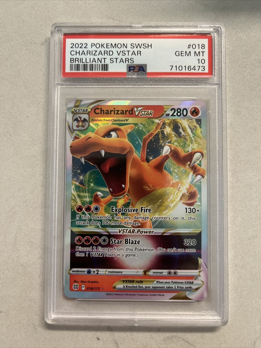 Pokémon TCG Charizard VSTAR (018/172) Brilliant Stars (PSA