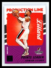🔥 DAMIAN LILLARD 2021 DONRUSS PRODUCTION LINE POINTS LEADER PURPLE PRESS PROOF