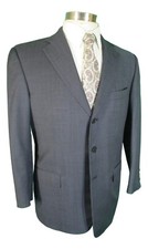 Ermenegildo Zegna Roma Mens Blue 3 Btn Wool Suit 42S Italy