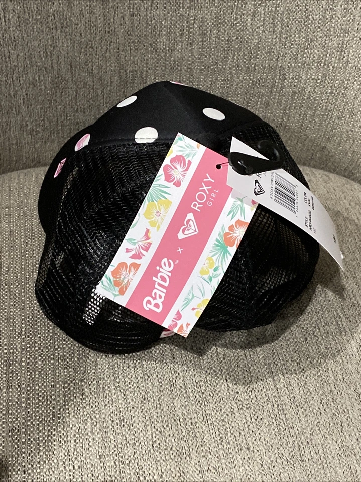 Roxy X Barbie Lunares Negro Sombrero Niñas Talla Snap Sombrero Ajustable Foto 4 de 4
