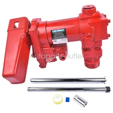 Fuel Transfer Pump 12V DC 15GPM for Gas Gasoline Kerosene Car Truck Tractor Red