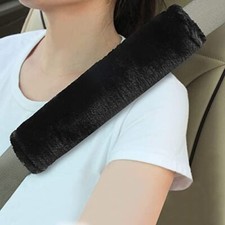 2 Pcs Car Seat Belt Cover Soft Sheepskin Shoulder Pad for Comfortable Driving