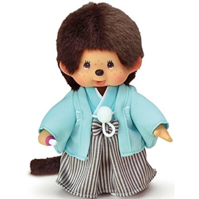 256327 Monchhichi Boy Plush Doll S Kimono Hakama Japanese