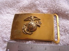 Belt Buckle Globe Anchor US Marine Corp Military 12C