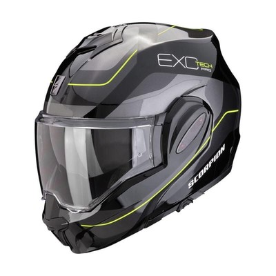 Scorpion EXO TECH EVO PRO Commuta Klapphelm Motorradhelm - Schwarz/Gelb