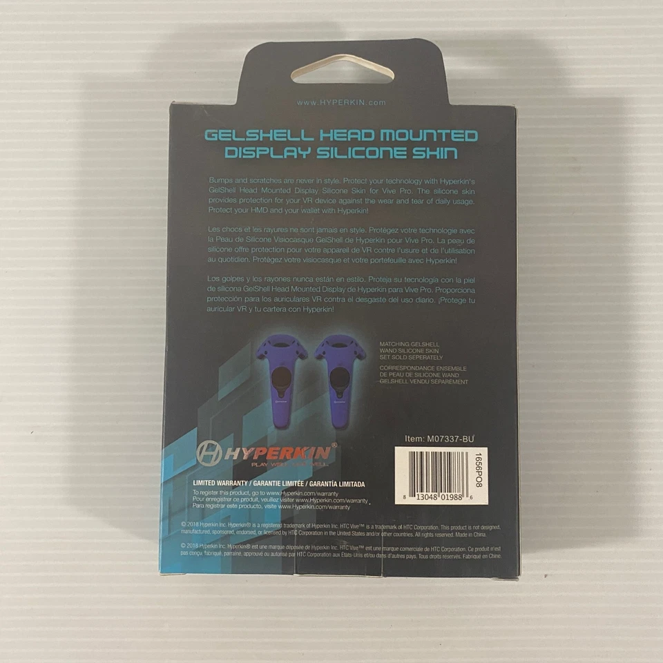 Hyperkin Gelshell Head Mounted Display Silicon Skin For VIVE PRO Blue - Image 3 of 4