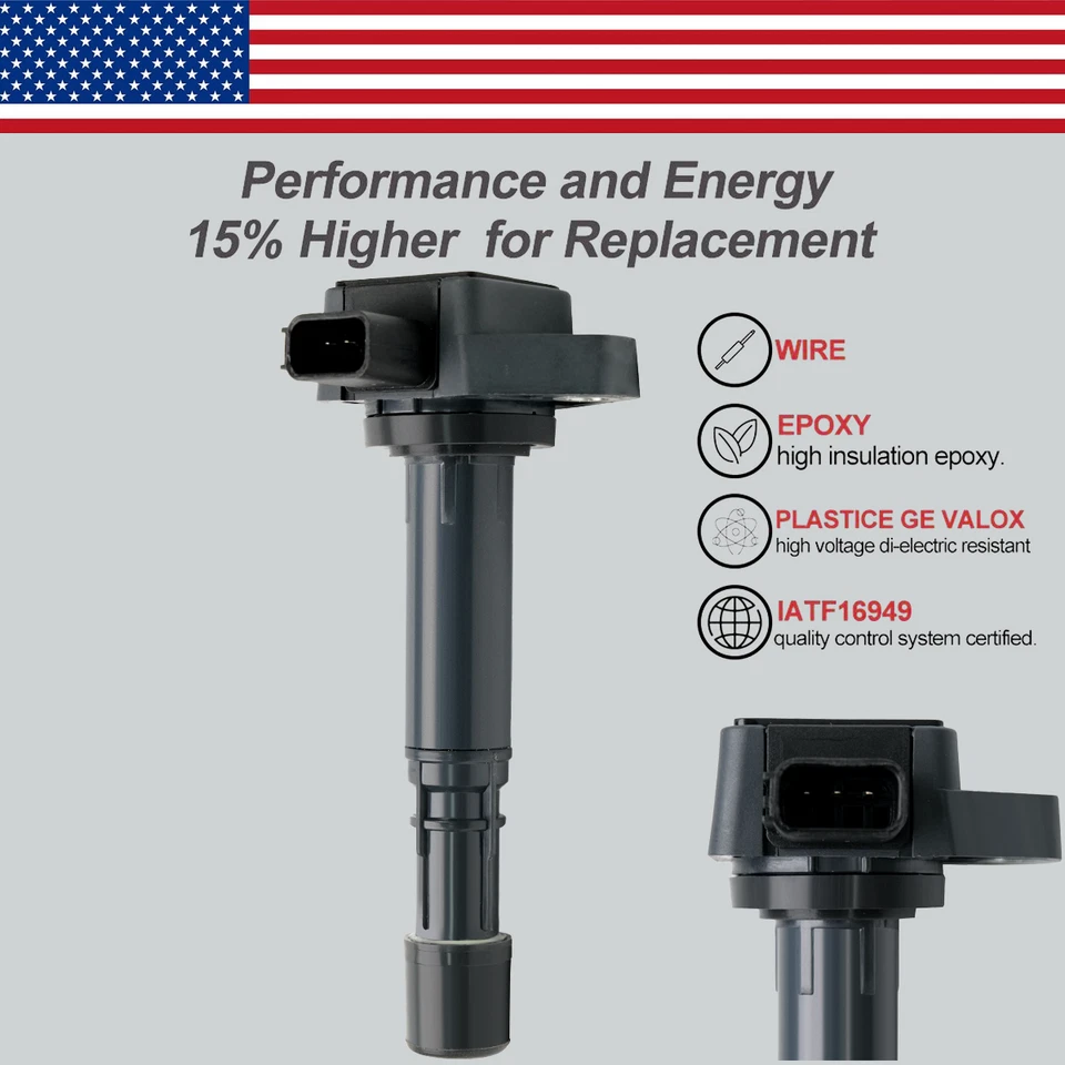 6X Bobina de encendido OEM y 6X Bujía de iridio para Honda Accord Acura MDX V6 UF400 Foto 3 de 4