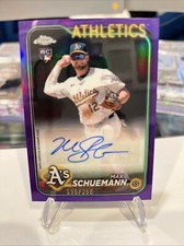 2024 Topps Chrome Update Max Schuemann Purple Refractor Auto /250 Rookie RC 🔥