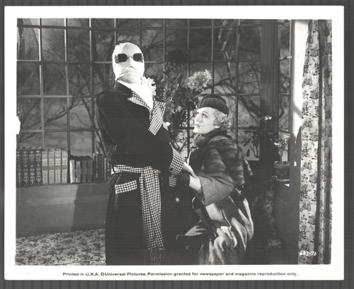 Invisible Man 8x10 Movie Still Claude Rains Gloria Stuart Sci-Fi Horror