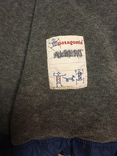 Patagonia Zip Up Fleece Lined Windbreaker Jacket, Blue, Kids 14 - Picture 7 of 7