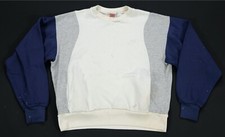 Rare Vintage NIKE Color Block Striped Crewneck Sweatshirt 80s 90s Gray Tag SZ L