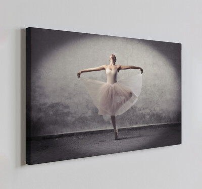 Tanzende Ballerina Balletttänzerin Leinwandbild Wandbild, Wohndeko Wandbehang