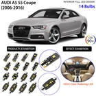 LED Interior Light Kit for AUDI A5 S5 RS5 Coupe B8 White Light Bulbs Error Free
