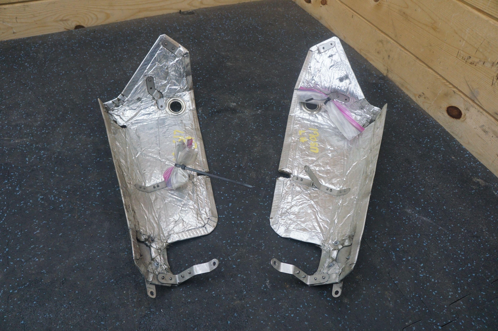 Set Left Right Exhaust Header Manifold Heat Shield Ferrari 458 Challenge *Note*