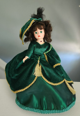 10'' Madame Alexander SCARLETT doll Gone with the Wind curtain dress green velvet