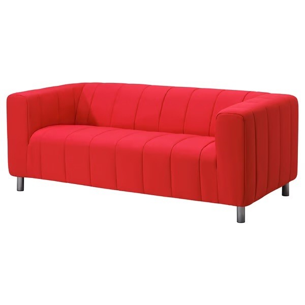 Brand New IKEA KLIPPAN Cover ONLY for Loveseat Langban Bright Red 005.844.98