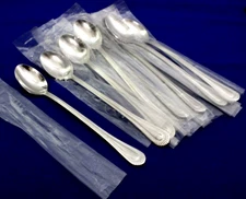 NEW SET 12 ICED TEASPOONS Aldridge-Wimberly-Wickham WALLACE RSVP Glossy 18/10