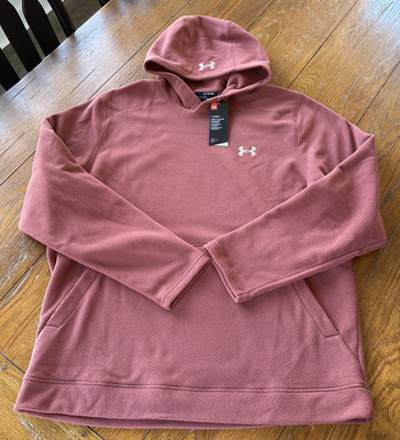 NWT New Men s XL Under Armour Coldgear Rust Pink Hoodie WARM! SOFT!