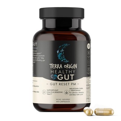 TERRA ORIGIN Healthy Gut Reset PM | 60 Veggie Capsules | Natural Sleep Aid Su...