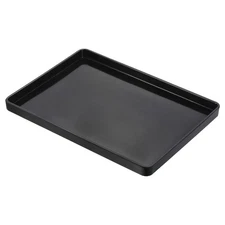 14x10" Fast Food Tray, Plastic Serving Tray Smooth Surface Black