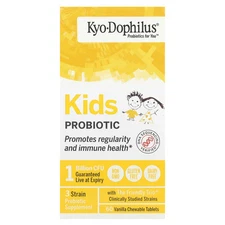 Wakunaga - Kyolic Kid s Kyo-Dophilus Vanilla Chewable 60 Tablets Dairy-Free,