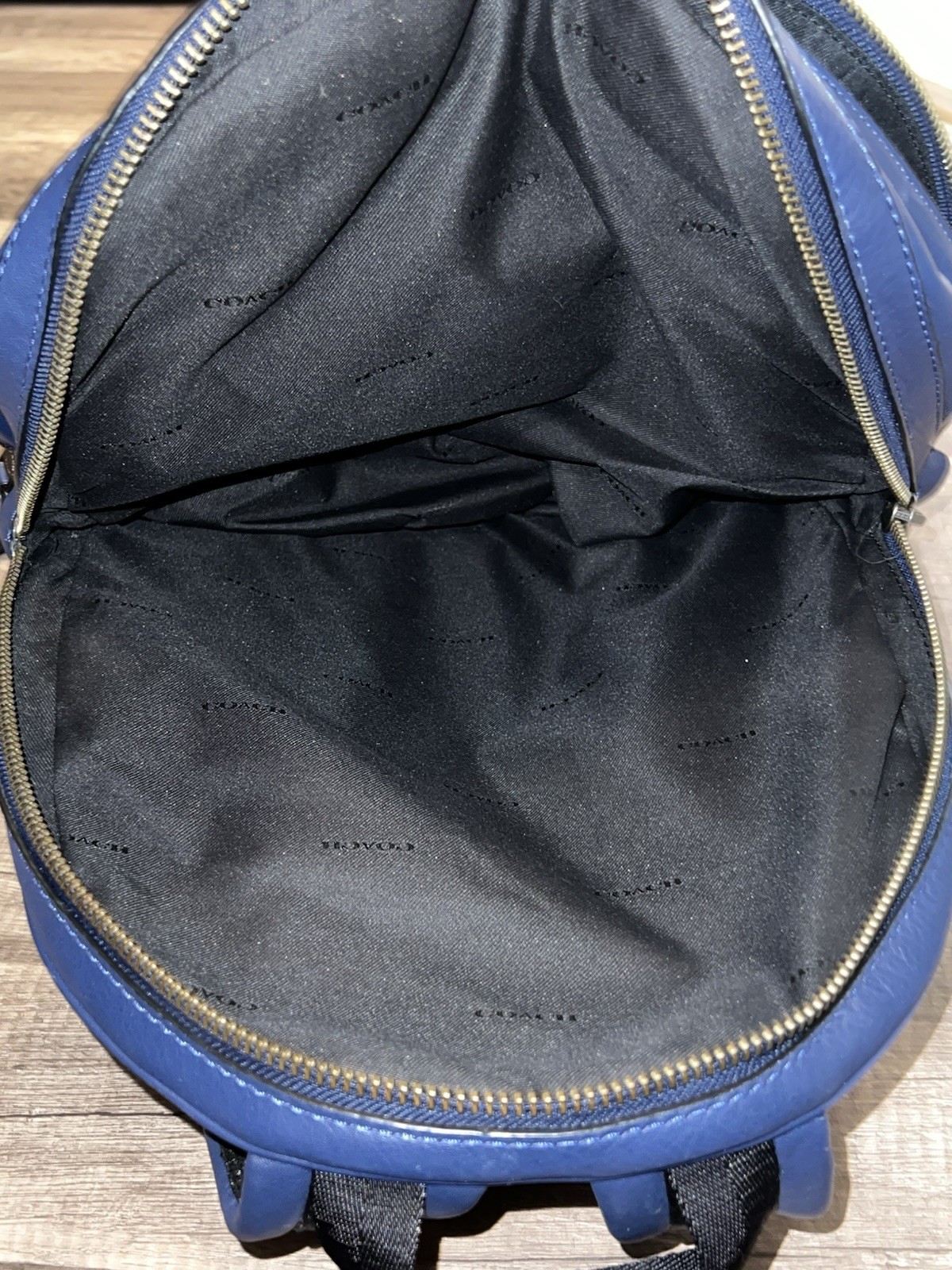 Blue COACH Leather Backpack - image 9