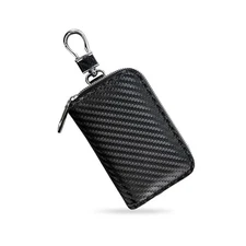 Faraday Key Fob Protector Box, Carbon Fiber Car Key Shielding Bag for RFID Si...