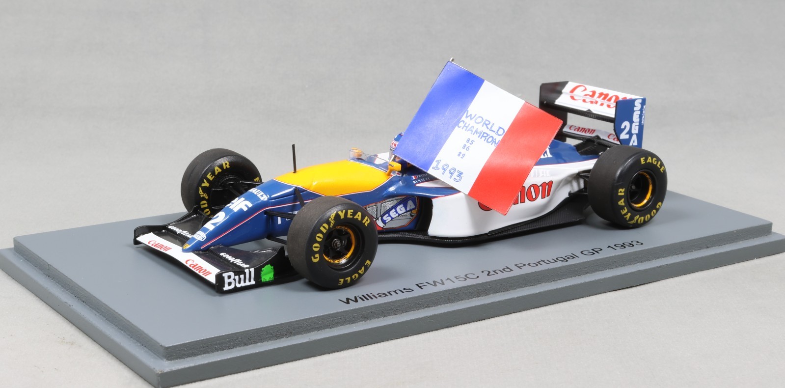Spark Williams FW15C 2nd 1993 Portuguese Formula 1 Grand Prix Alain Prost S7477