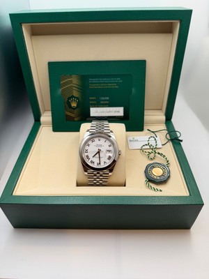 NEW 2026 Rolex Datejust 41mm 126300 White Roman Dial Jubilee Watch Complete Set