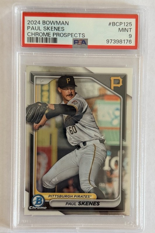 2024 Bowman Chrome Paul Skenes Prospects PSA 9 Pirates Top Prospect BCP-125