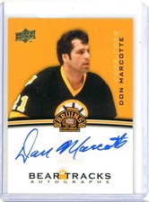 2023-24 Upper Deck Boston Bruins Centennial Bear Tracks - Don Marcotte AUTO