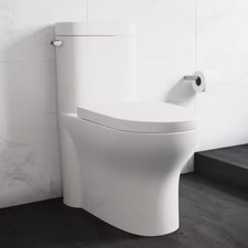 Monaco 1-Piece 1.28 GPF Elongated Left Side Single Flush Handle Toilet in Glossy