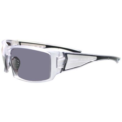 Timberland Golf 7277 Sport Sunglasses, Clear Frame / Smoke Lens