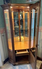 Vitrine d'angle verres et miroirs 180 cm haut