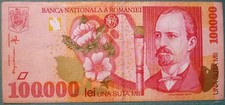 ROMANIA  100000 100 000 LEI NOTE FROM 1998 , P110