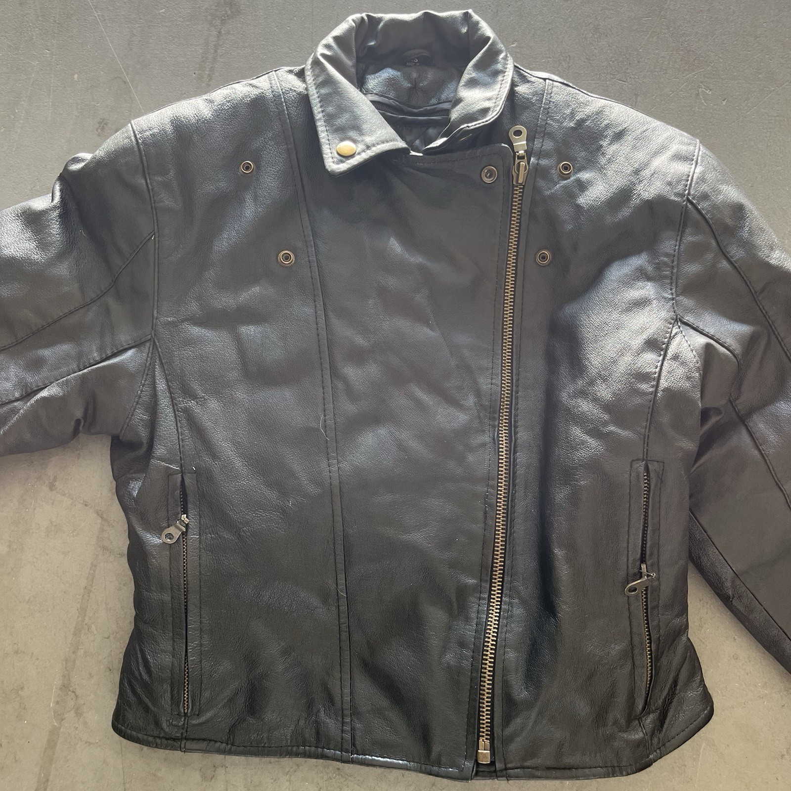 Vintage Thinsulate USA BIKERS dream Apparel leather jacket with flames size XS