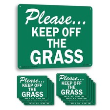 Please...Keep Off The Grass Trespassing Property OSHA Sign, Decal 5 or 10 Pack