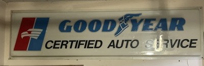 Goodyear Tires Marquee Style New Metal Sign: Ships Free - 6 x 18''