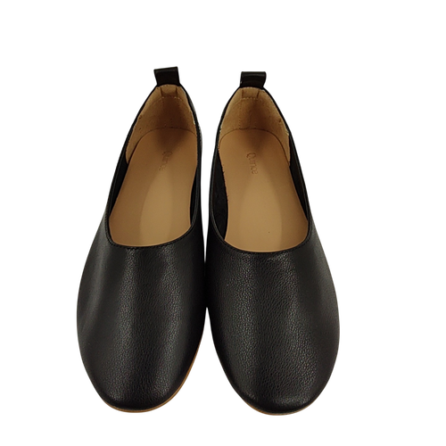 Quince Italian Leather Glove Ballet Flat Black Shoes 7 1/2 - Picture 1 of 2